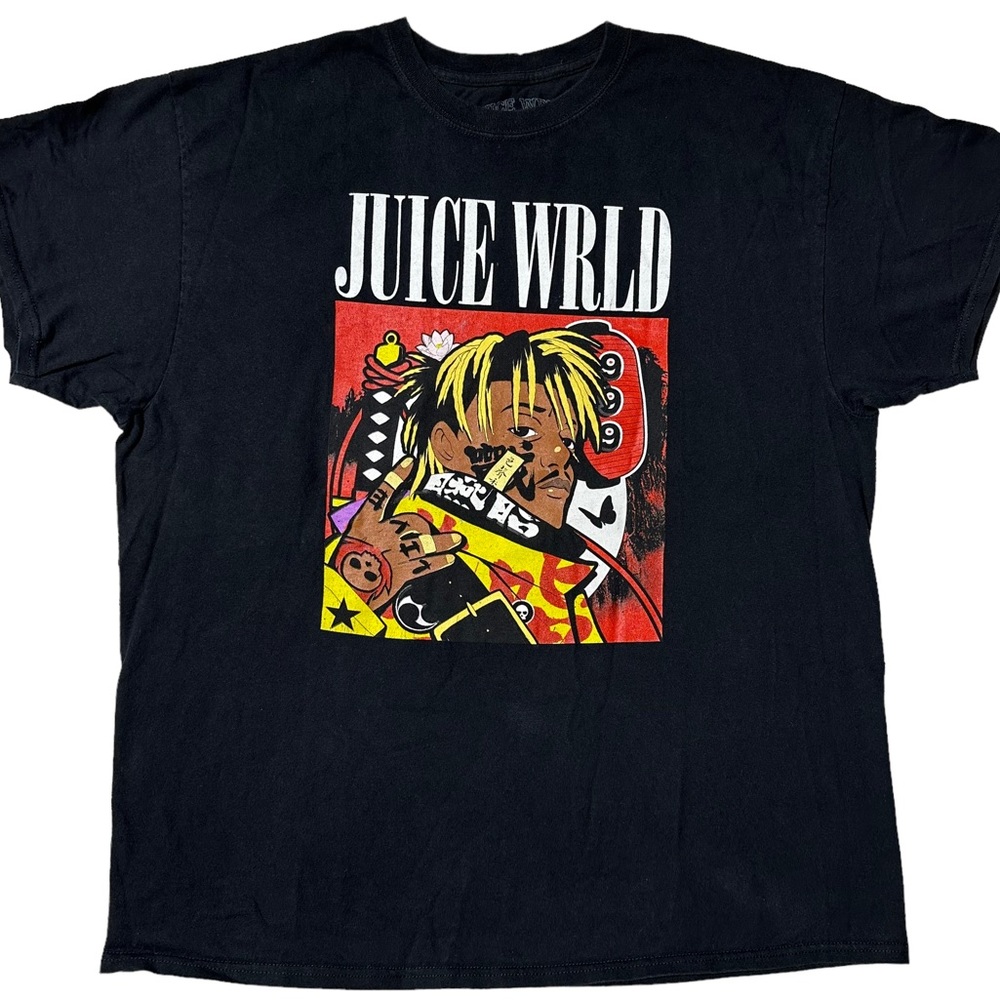 Juice Wrld Rapper 999 Short Sleeve Graphic T-Shirt Black Unisex XL